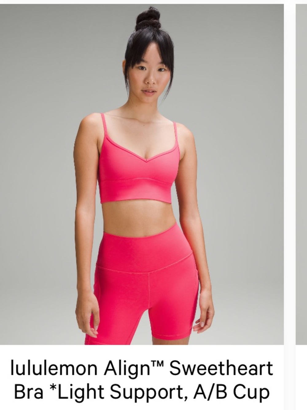 Lululemon Hot Pink Sweetheart Bra